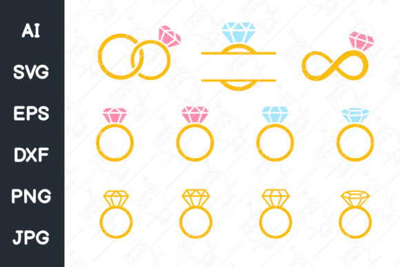 Diamond Ring SVG: A Wedding Ring Design for Cricut Crafts