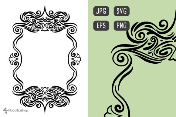 Elegant Wedding Frame #086 for Invitations and Decor