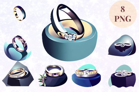 Elevate Your Projects with Wedding Ring 24 Clipart PNG