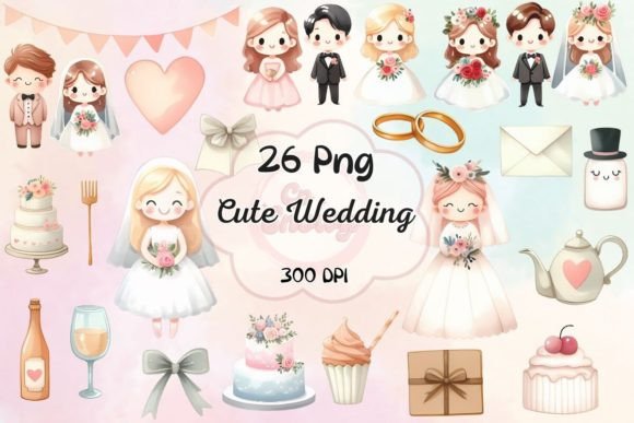 Infuse Your Designs with Charm: The Appeal of Cute Wedding Sublimation Clipart