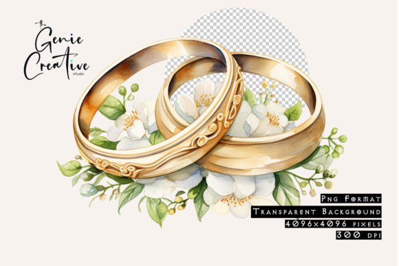 Watercolor Wedding Ring PNG Clipart: A Designer's Secret Weapon