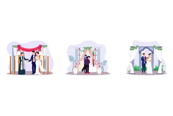 Wedding Ceremony Flat Design: A Modern Visual Toolkit