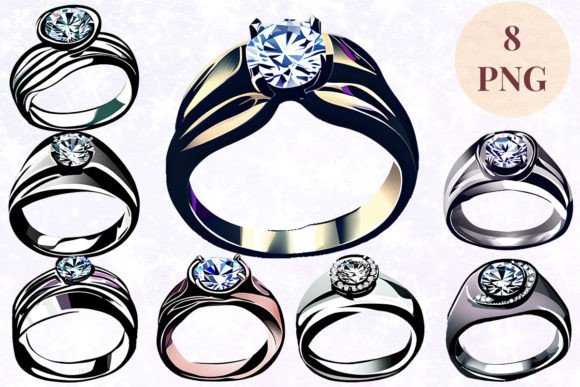 Wedding Ring 37 Clipart PNG: Design Assets for Modern Projects