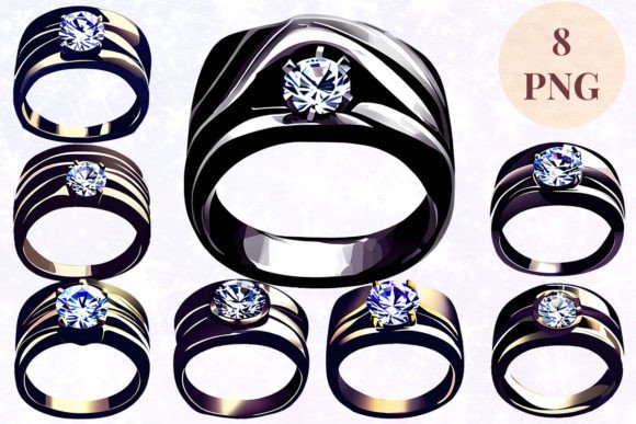 Wedding Ring 38 Clipart PNG: Versatile Digital Design Assets